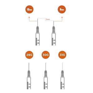 Seringue à insuline jetable personnalisable U40, 0,5 ml avec aiguille, U-100, utilisable pour les animaux – Nouveauté 2026, Vente Flash - Product Image 2
