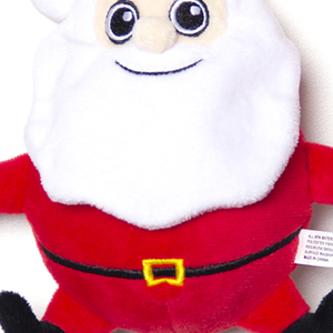 Juguetes para mascotas XMAS PLUSH - MATES - DIPPY SANTA W/BONE - RED + Personalizar juguetes de peluche - Product Image 4