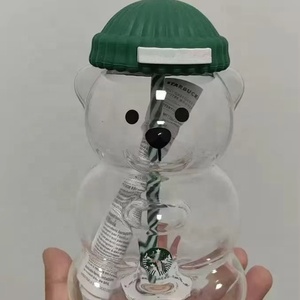 أكواب قهوة زجاجية جديدة على شكل دب 2025، تصميم عصري فاخر وجذاب، سعة كبيرة، آمنة للاستخدام في غسالة الأطباق والميكروويف، مناسبة للمنزل والمكتب والهدايا - Product Image 1