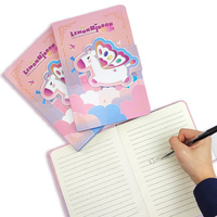 Set memo catatan lengket kertas cetak lucu alat tulis anak-anak harga pabrik MOQ rendah dengan sampul keras