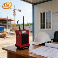 Speaker Radio Internet Portabel FM Tahan Air Desain Anti Jatuh Dapat Diisi Ulang Tahan Lama Layar LCD Konstruksi Tugas Berat untuk Pekerjaan Luar Ruangan