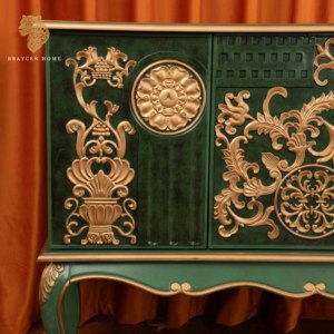 Vintage geschnitzte Holzschuh Aufbewahrung schrank Chinesische Massivholz TV-Schrank Eingangstür für Wohnzimmer möbel Vier Türen - Product Image 4
