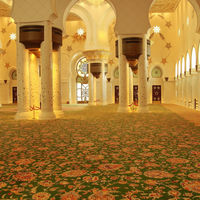 Tapis de prière musulman de haute qualité 2026, fabriqué en laine/nylon écologique, tapis de mosquée mural à mural, stock bon marché provenant de la production
