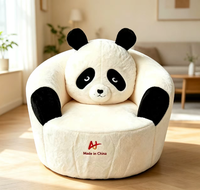 Canapé pouf géant en forme de panda, fauteuil de sol moelleux et mignon pour le salon