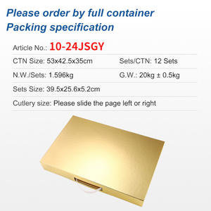 Nouveau Style Offre Spéciale En Acier Inoxydable Couverts Couverts Argenterie <span class=keywords><strong>Fourchette</strong></span> et Couteau Cuillères Avec Boîte-Cadeau Cuisine 24 Pièces Couverts - Product Image 5