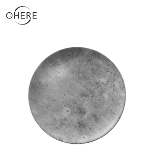 Platos de <span class=keywords><strong>Cemento</strong></span> Gris Mate para Bodas al por Mayor, Juegos de Platos Retro Campestres, Vajilla de Porcelana - Product Image 4