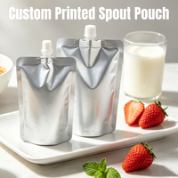 Bolsa Doypack Personalizada de Fábrica con Impresión por Huecograbado, Bolsa Doypack de Aluminio de Alta Barrera con Boquilla para Envasado de Líquidos
