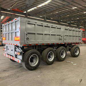 Prix d'usine Remorque à <span class=keywords><strong>benne</strong></span> latérale entièrement personnalisée 3 essieux 4 essieux Remorque de transport Remorque à barre de traction à vendre Prix bas en stock - Product Image 2