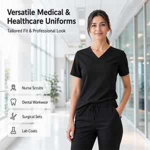 Wholesale Scrub Fabric 78% Polyester 18% Rayon <b>4</b>% Spandex 200GSM 2/1 Twill <b>4</b>-Way Stretch High Quality for Garment Manufacturer - Product Image 5