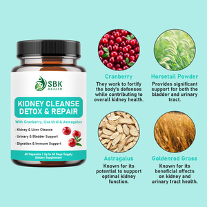 Hot Sale Kidney Cleanse Detox Repair Capsules with Cranberry Comprehensively Support Kidney and Urinary Tract Health Capsules - Product Image 4