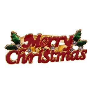 Juego de 6 Anillos para Servilletas con Diseño de Reno Navideño Dorado, Porta Servilletas Metálicos con Diseño de Copo de Nieve y Árbol de Navidad, Decoración para Mesa de Comedor en Fiestas y Bodas - Product Image 5