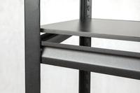 Étagère de rangement en acier sans boulons à 5 niveaux, à trous cachés, plus économique, finition noire élégante, certifiée CE, protection contre la corrosion
