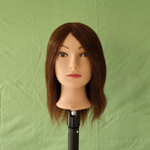 14 "100% Cheveux Humains Femme Mannequin Tête Bouclée Armure Formation Poupée <span class=keywords><strong>pour</strong></span> Cheveux Tressage Style Droit <span class=keywords><strong>pour</strong></span> la Coiffure - Product Image 1