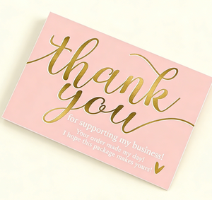 Tarjeta de Agradecimiento de Cartón Compuesto con <span class=keywords><strong>Película</strong></span> en Relieve Chapada en Oro Rosa, Tarjeta de Apoyo, Tarjeta de Regalo de Hospitalidad, Tarjeta de <span class=keywords><strong>Bendición</strong></span> - Product Image 1