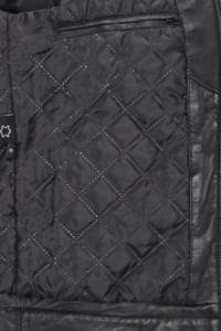 Veste en cuir Nappa noir véritable sur mesure pour homme avec détails en fourrure blanche, fermeture éclair YKK de qualité supérieure, marque privée OEM - Product Image 5