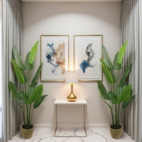 JINCHEN ARTS Arbre Artificiel 200 cm de Haut en Fil de Fer Plastique Écologique, Bananiers Simulés Couleur Naturelle Intérieur/Extérieur