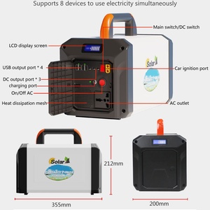 Station d'alimentation portable au plomb-acide 500W <span class=keywords><strong>12V</strong></span> <span class=keywords><strong>50AH</strong></span> 220V/110V avec écran LCD pour camping extérieur, garantie 1 an - Product Image 2