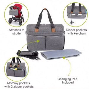 กระเป๋าผ้าอ้อมแบบมัลติฟังก์ชั่นขนาดใหญ่สำหรับเดินทาง ตัวอย่างฟรี - Product Image 3