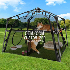 Benutzer definiertes Logo Atmungsaktives Katzen spiel zelt Tragbares, hochwertiges Reise zelt für Haustiere im Innen-und Außenbereich - Product Image 1