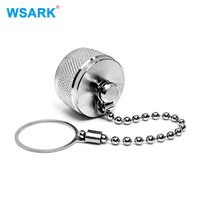 Capuchon anti-poussière en laiton résistant aux intempéries pour connecteur coaxial RF N femelle avec protection à chaîne et capuchon de protection N mâle en métal