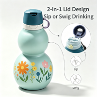 Bouteille d'eau originale en forme de calebasse, en acier inoxydable, isolée sous vide, cadeau d'entreprise, emballage personnalisé avec logo