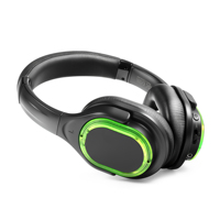 Headset Pesta Senyap 3-Kanal CE/FCC/ROHS UHF Soft Cuffie Bass Boost HIFI LED Nirkabel & Transmitter