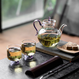 Guanlan Handmade Glass Teapot High Borosilicate With Infuser Filter For Kung Fu <b>Tea</b> <b>Set</b> - Product Image 4