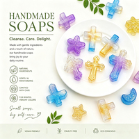 Kit de fabrication de savon DIY, moules en silicone décoratifs assortis en forme de croix, jouet éducatif et créatif pour enfants, ensemble cadeau pour fête