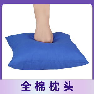 <b>Blue</b> Cotton <b>Throw</b> Pillowcase Square Solid Color Home Decor Cushion Cover With Insert - Product Image 4