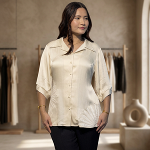 เสื้อเชิ้ตผ้าฝ้ายพรีเมียมสำหรับผู้หญิง คอปกคลาสสิก สวมใส่สบาย ไม่ยับง่าย เหมาะสำหรับทุกวัน มีจำหน่ายจำนวนมาก - Product Image 4