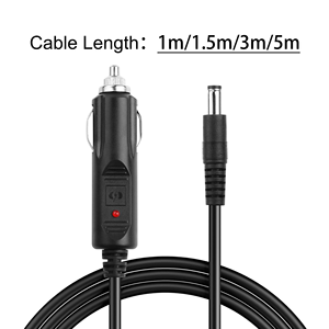 Dây cáp nối dài nguồn sạc ô tô 12V 10A, đầu nối tẩu thuốc xe hơi sang DC5521 5.5*2.1cm, bán buôn, dành cho thiết bị trong xe hơi - Product Image 5