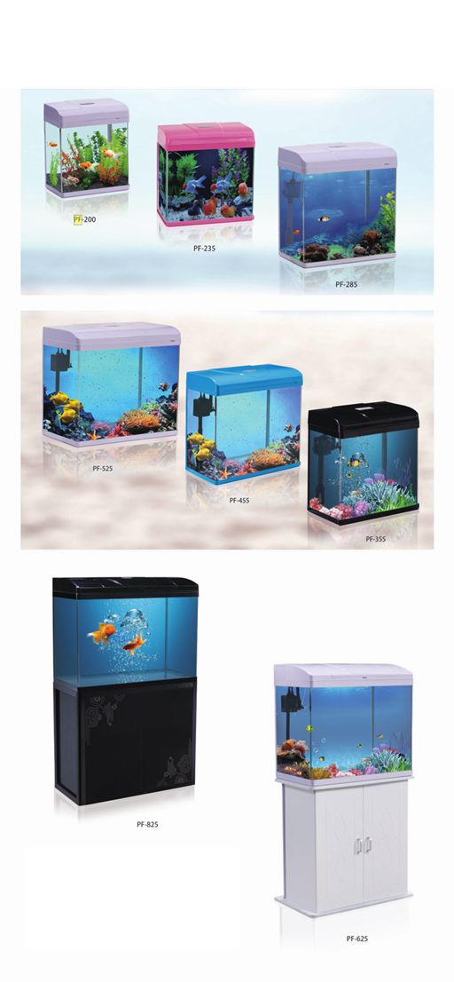 Underwater Gradient Dream Aquarium Fish Tank Mini Home Desktop Square Shape