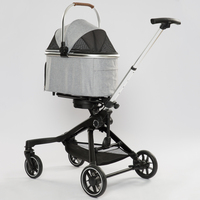 Nouveau Twin Pet Stroller 2 panier amovible multifonction double poussette pour chien pour deux animaux de compagnie