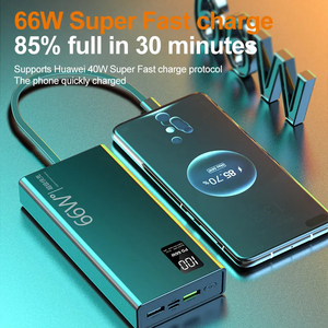 Lany tùy chỉnh xách tay ngân hàng điện 20000mAh Mini ngân hàng điện với LED hiển thị cho điện thoại Samsung được xây dựng trong 4 trong 1 cáp Powerbank - Product Image 2