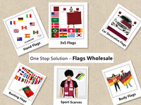 Vente en gros mondiale, drapeau national sportif d'extérieur en polyester 100% imprimé numériquement, 3x5 pieds, drapeaux de tous les pays du monde en stock