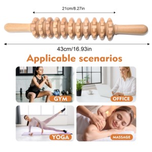 Masseur en bois de hêtre 100% naturel, soins de santé, thérapie lymphatique, outil de massage - Product Image 2