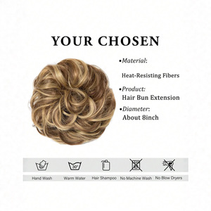 FQ001 ต่อผมทรงบัน K-silk P-silk แบบม้วน สำหรับงานแต่งงาน อุปกรณ์เสริมผมทรง Updo สำหรับผู้หญิง - Product Image 5