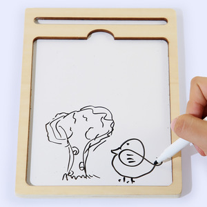 Enfants apprentissage jouet en bois russe <span class=keywords><strong>arabe</strong></span> <span class=keywords><strong>tableau</strong></span> d'écriture enfants stylo contrôle formation en bois planche à dessin jouets éducatifs en bois - Product Image 4