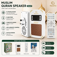 Altavoz de pared para el Corán musulmán con temporizador Azan, Bluetooth, compatible con móviles, reproductor completo del Corán, altavoz islámico para el Corán