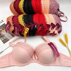 Sujetador Push-Up con Encaje y Estampado Floral para Mujer, Talla Grande 38-44B, con Soporte Cómodo y Aros, Venta al Por Mayor, AS002, 1.3 Dólares - Product Image 5