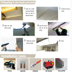 Placas de Techo LED, Techo de <span class=keywords><strong>PVC</strong></span> Translúcido con Efecto 3D, Película de Techo Elástica Impresa con UV Personalizada para Decoración de Interiores del Hogar - Product Image 4