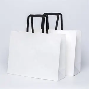 Wholesale paper shopping costume paper bag with logos from china source factory supplier