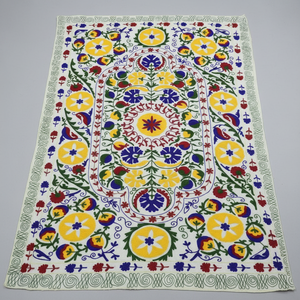 Literie décorative personnalisée jeter couverture en coton ferme décorative Bohème broderie florale couvre-lit Suzani - Product Image 1