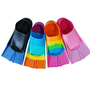 Venta al por mayor de fábrica Niños Adultos Diseño de pie completo Cómodo de silicona completa <span class=keywords><strong>Aletas</strong></span> de natación de entrenamiento cortas - Product Image 2