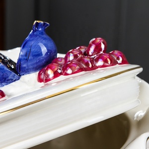 กล่องเก็บข้าวสารทรงกระบอกเซรามิกสีม่วง/ขาวแบบยุโรป ใช้สำหรับนึ่งได้ ความจุ 5 กก. - Product Image 4