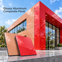 Panneau composite en aluminium blanc nacré brillant 4 mm, plaque ACP pour panneaux muraux de salle d'exposition