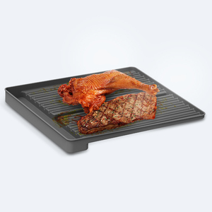 Bandeja de <span class=keywords><strong>silicona</strong></span> de descongelación rápida para microondas, alimentos congelados y tocino, 1 estante inclinado para uso en platos y cuencos de cocina secos - Product Image 1
