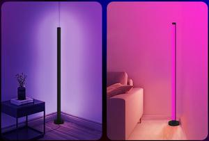 Luz led de esquina de 120cm y 4 pies, lámpara de suelo de color mágico, control por aplicación, ambiente, animación de sonido mágico para deportes de juego - Product Image 6