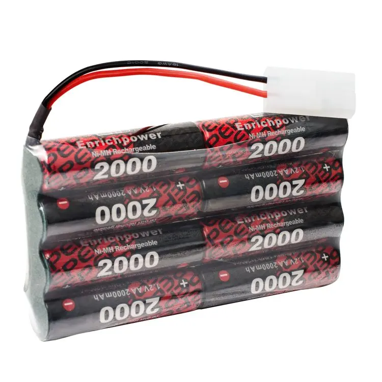 Batería recargable con enchufe tamiya para coche, camión, barco y avión, 9,6 V, AA, 1600mah, 2000mah, RC, NIMH