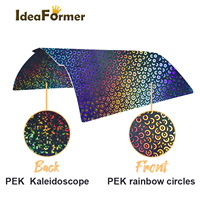 Accessoires d'imprimante 3D Ideaformer pour Bambu Lab X1 P1P A1 Series, plateau de construction avec revêtement PEK à motif coloré, 257 mm * 257 mm
